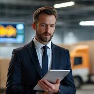 Illustration or photo representing a logistics or supply chain manager